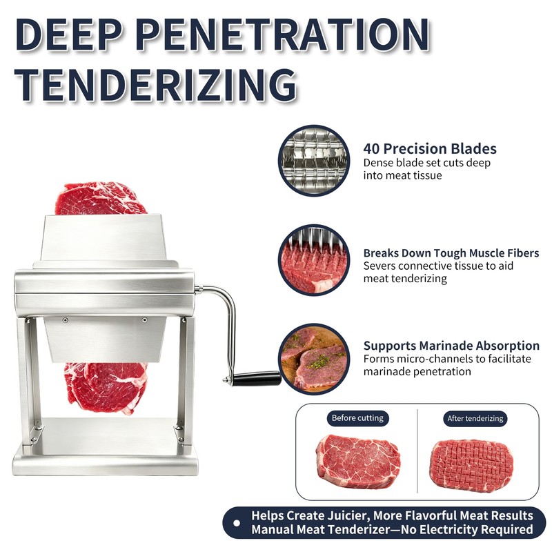 7 Inch Commercial Meat Tenderizer Machine