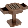 SogesPower Chess Checker Game Table with 2-Drawers Storage, Game Board