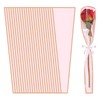 Gloreyan 100pcs Single Flower Sleeves Wrapping Bags Pink Single Rose