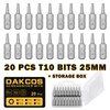 DAKCOS T10 Torx Bit Assortment from S2 (Length: 25 mm,