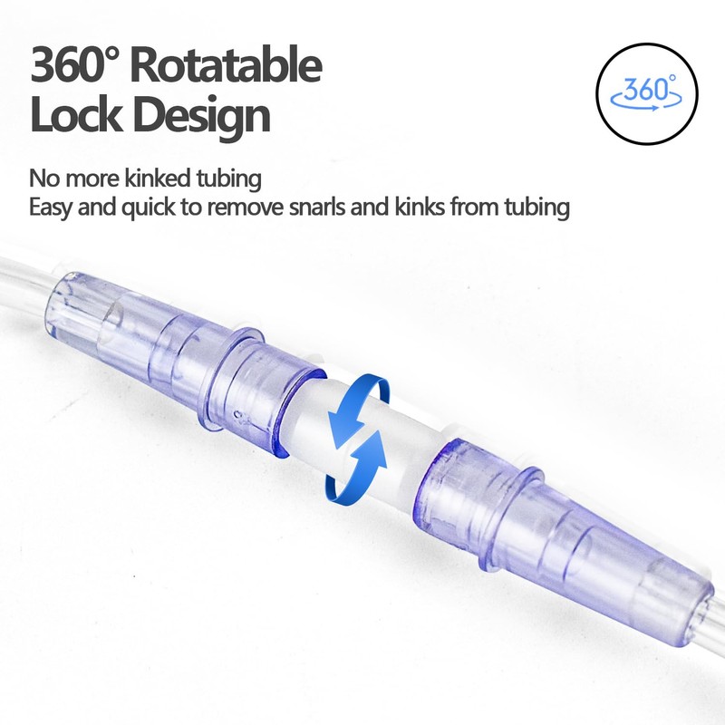 5 Pack Oxygen Hose Connector Swivel Connector for Hoses O2