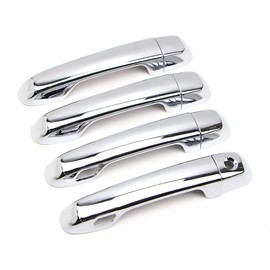 Dreamseek Door Handle Cover for Toyota Land Cruiser Prado J150 J200 LC200 Lexus GX460 2010-2022 Molding Chrome Exterior Trim Decoration Protector Cap w/Smart Keyhole