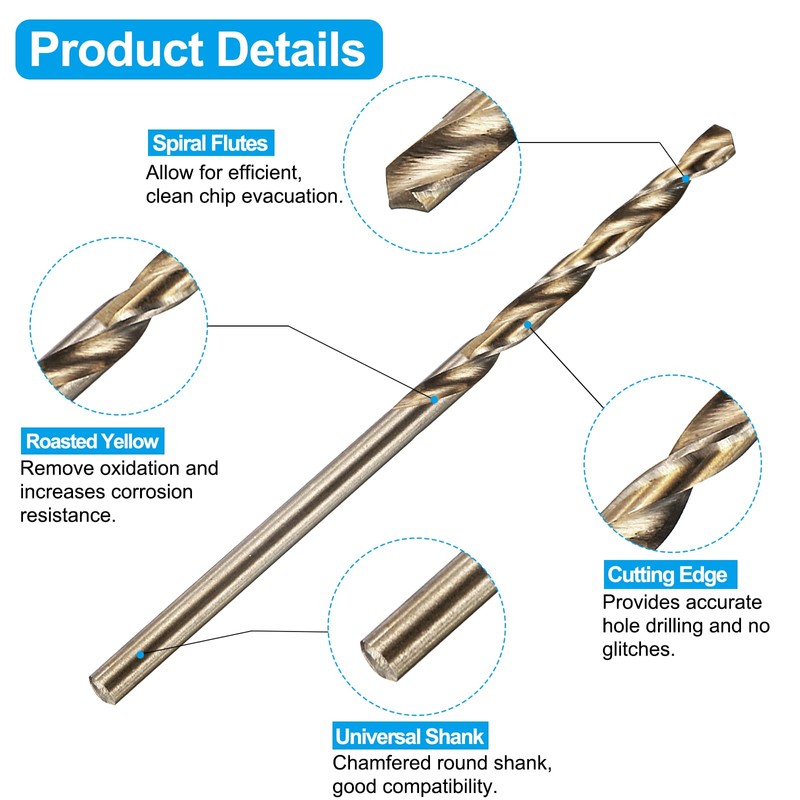 sourcing map Tap and Drill Bit Set, 4pcs M3 x