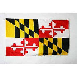 AZ FLAG - Flagge Maryland - 150x90 cm - Bundesstaat Maryland Fahne 100% Polyester mit Messing-Ösen - 110g