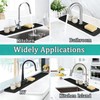 Luckissixs 24'' Longer Kitchen Faucet Mat, Silicone Sink Splash Guard