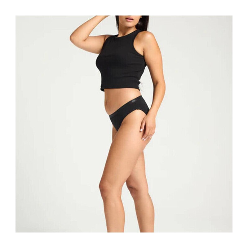 Modibodi Classic Bikini Light Moderate - Black, Size 6