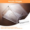 sourcing map 4Pcs Acrylic Hinges 45x35mm Clear Folding Hinge with