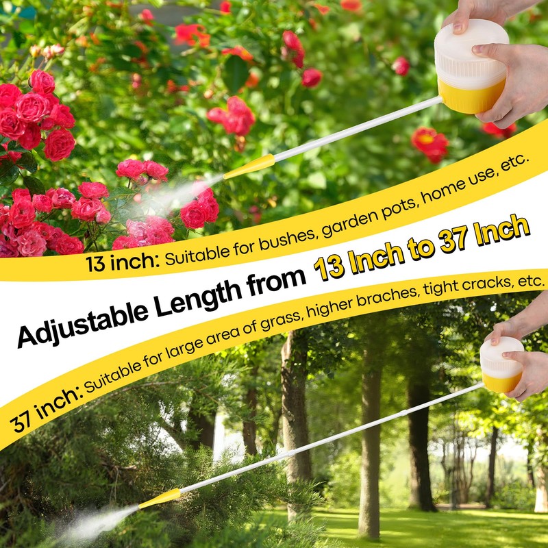 Diatomaceous Earth Powder Duster with 12" to 36" Adjustable Extension