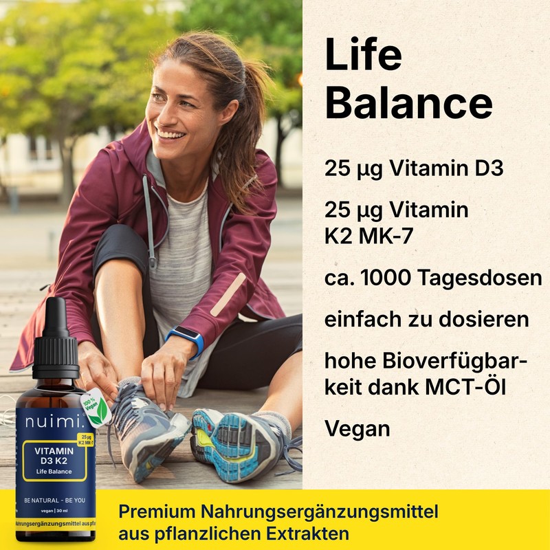 nuimi. Vitamin D3 K2 Drops 1000 IU for Adults