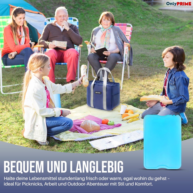 OnlyPRIME Cool Bag + Refillable Ice Block | Cool Box