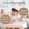 LoLaBi Coverall Long Sleeve Baby Weaning Bib with Zipper (Giraffe,