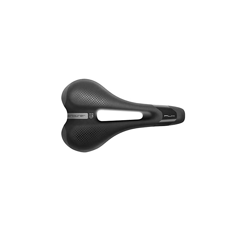 Sportourer Flx Gel Superflow Fec Alloy Saddle, Soft Touch Hi-Viz,