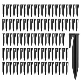 Set of 100 Ground Pegs Robotic Lawnmower Pegs for Robotic Lawnmower Boundary Cable Ground Anchors Ground Spikes Nail Robotic Lawnmower Accessories for Gardena, Worx, Bosch