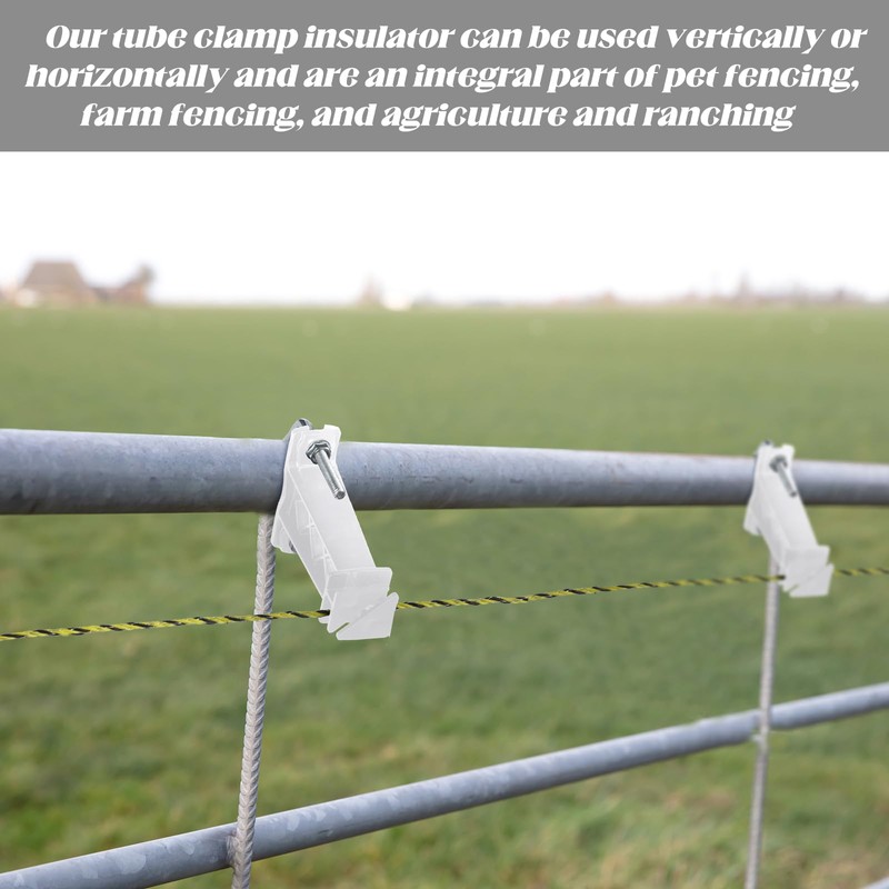 Tondiamo 24 Pcs Tube Post Insulator, Electric Fence T Post