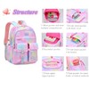 Girls Preschool Backpacks Gradient Heart-Star, Elementary School Bags for Girls,