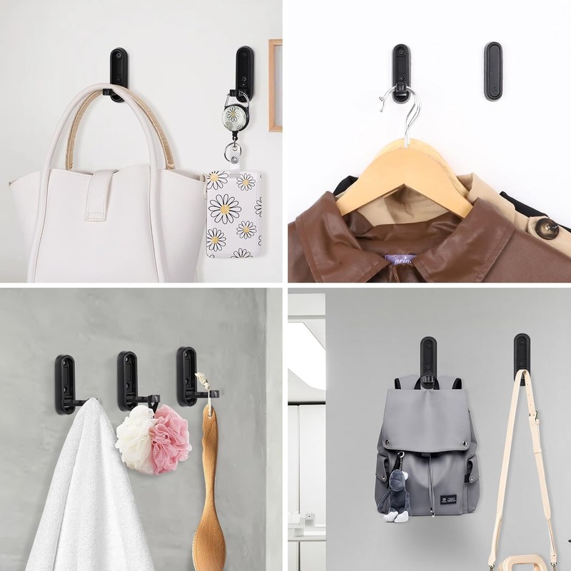 Shengsenfu Foldable Towel Hooks for Bathroom - Heavy Duty Wall