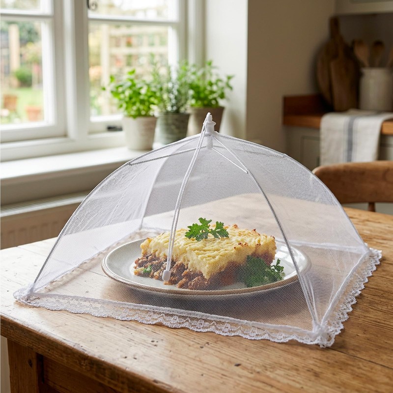 3 Mesh Food Covers Pop Up, Reusable 12 Inch Collapsible