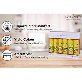 EVERY-VILLE Where EVERYone is Welcome 6 Pack Yellow Bandana for Women Men Gift Packaging - 55x55cm, Paisley - Gold Cowgirl Cowboy Motorbike Accessories Scarf Headband Neckerchief