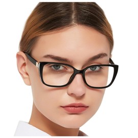 OCCI CHIARI Reading Glasses for Women Cat Eye Readers 0 1.0 1.5 2.0 2.5 3.0 3.5 4.0 5.0 6.0 (Black, 5.0)