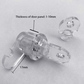 Drawer Cabinet Cam Lock, Acrylic Plastic Cam Lock Latch Lock Display Cabinet Lock & Key Transparent