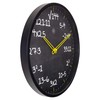 NexTime Wall Clock, Black, One Size