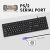 Perixx PERIBOARD-117P Wired PS2 Full Size Keyboard - Big Print