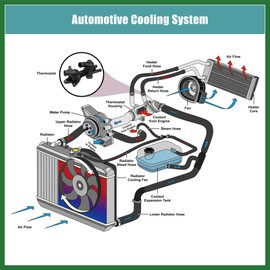 Motoforti 03C121026AR Engine Coolant Thermostat Housing Assembly for Seat Ibiza 2006-2015 for VW Jetta 2011-2022 for VW Polo 2006-2014 03C121111M 03C121111AM Long-lasting