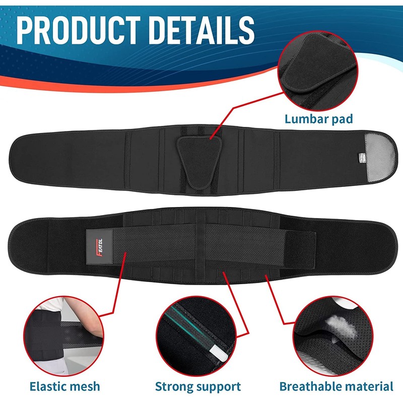FEATOL Back Brace Support Belt-Lumbar Support Back Brace for Back