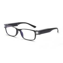 Tide Blaulicht-Schutzbrille Lesebrille mit Beleuchtung Lesehilfe Lupe, LED Lupenbrille, USB Wiederaufladbarer Blend Schutz, Vergrößerungsglas Sehhilfe 1.0X - 3.5X Vergrößerung Lesebrille