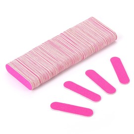 100 Pcs Double Sided Mini Nail Files,180/240 Grit Portable Emery Board Nail Buffer Set for Home, Travel & Salon Use
