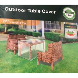 Hentex Large 88" x 58" Hentex Outdoor Patio Furniture Rectangle Table Cover Waterproof