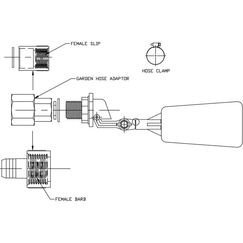 Little Giant AFV-GH Auto Fill Valve / Pump Up Valve,
