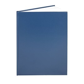 BookFactory Large Blue Blank Book/Blank Notebook - 96 Pages Blank Format 8 7/8'' x 11 1/4'' Blue Imitation Leather Cover Section Sewn Hardbound (Made in USA)