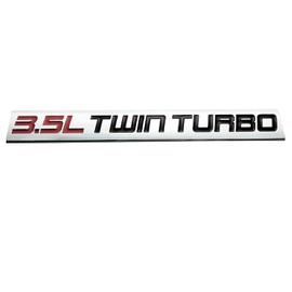 OnlyYou.X 3.5L Twin Turbo Emblem 3.5L Twin Turbo Badge 3D Logo Decal Sticker Fit for Universal Cars 1 Piece Metal Red Black