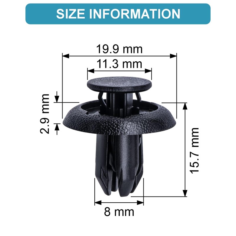 CARSO Replacement Expanding Rivets Diameter 8 mm Compatible with Mazda