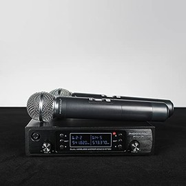 Phenyx Pro Sistema de Micrófono Inalámbrico UHF Dual PTU-71-2H