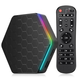 Android 12.0 TV Box，6k/3D HD Tv Box H618 Quadcore 4GB RAM 32GB ROM 2.4G/5.0G Dual WiFi & BT 5.0 Android Box Support Multi-Lingual TV Box with LAN Ethernet 10/100M for Chat Movie Game etc.