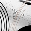 Black Boho Mid Century Shower Curtain, Abstract Black and Grey