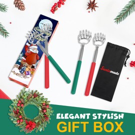 SANTAMADE Bear Claw Back Scratcher 4 Pack, Telescopic Expendable Cool Gifts for Men, Women, Grandma, Grandpa - Funny White Elephant Gifts for Adults Useful Stocking Stuffers for Adults