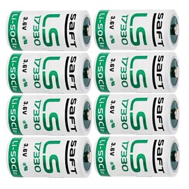 Meewellvetry 8 Pack of LS17330 Lithium Battery 3.6V 2100mAh for Saft LS17330 LS 17330 3.6V Battery 2/3 A Size Battery