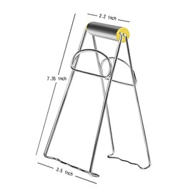 Pinzas para retriever de placa de plato caliente plegable de acero inoxidable para cocina asiática