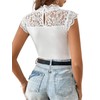 GORGLITTER Lace Body Bodysuit Women's Elegant Tops Summer Lace Body