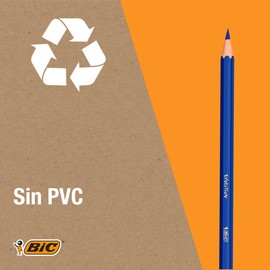 BIC Cristal Original Ballpoint Pen with Medium Tip (1.00mm) Hexagonal Barrel and Matching Cap - Blue Cardboard Box of 10