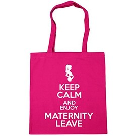 Hippowarehouse Keep Calm and Enjoy Maternity Leave Tote Shopping Gym Beach Bag 42cm x38cm, 10 litres