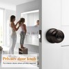Probrico Round Bath/Bed Privacy Door Knobs Oil Rubbed Bronze Finish,