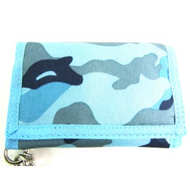 The Leather Emporium Mens Boys Ladies Camouflage Canvas Wallet Purse Coin Pouch Credit Card Holder (BLUE/NAVY)