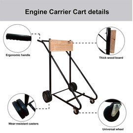 LEADALLWAY Outboard Boat Motor Carrier-315LBS Motor Cart With 4 Rubber Casters And Storage