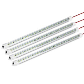 PAULINN Led Light Bar, 12V Cold White 6000K Interior LED Light Bar with On/Off Switch for RV Camper Van Trailer Car Cargo, Slim Under Cabinet Lights, 4 Packs