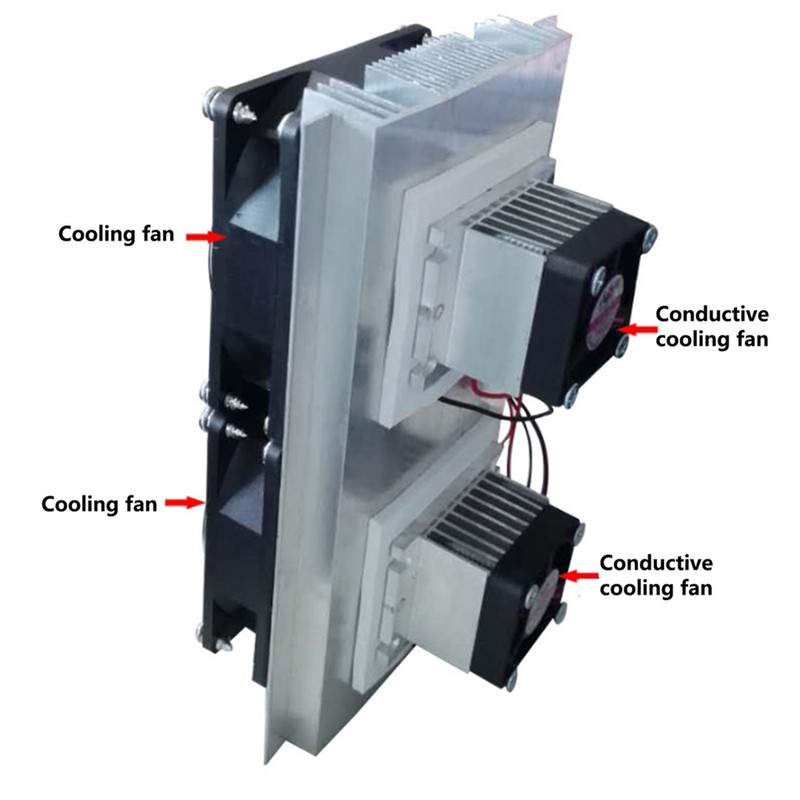 Thermoelectric Refrigeration Cooling System 2‑Core Semiconductor Cooler Air Conditioning DC12V