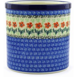 Polish Pottery Utensil Holder - Maraschino